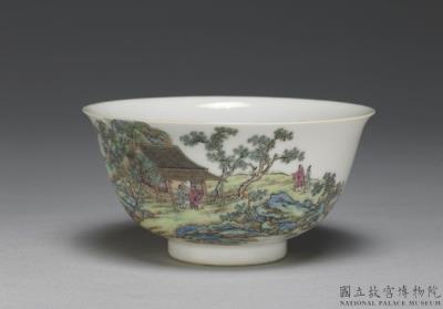 图片[2]-Bowl with landscape and figure in falangcai painted enamels, Qianlong reign (1736-1795), Qing dynasty-China Archive